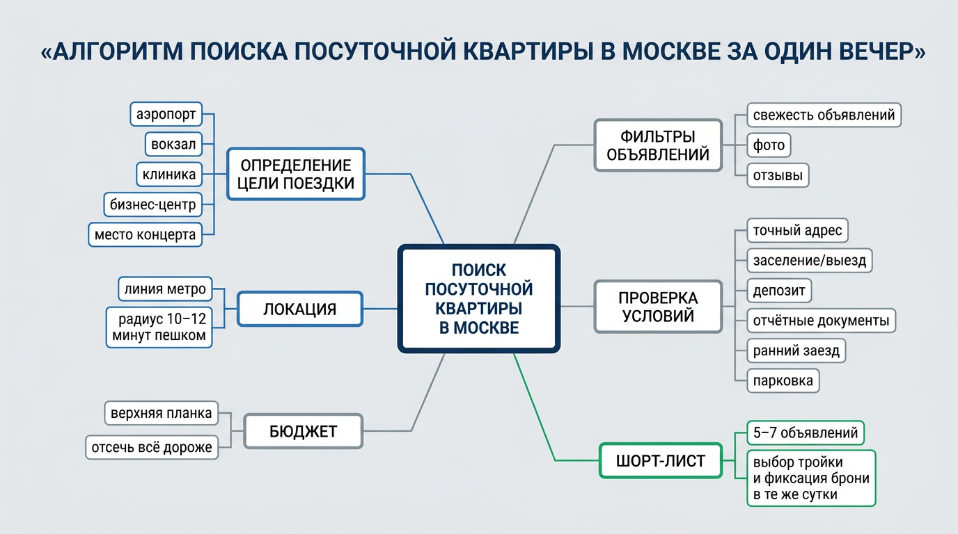 Алгоритм поиска посуточной квартиры в Москве